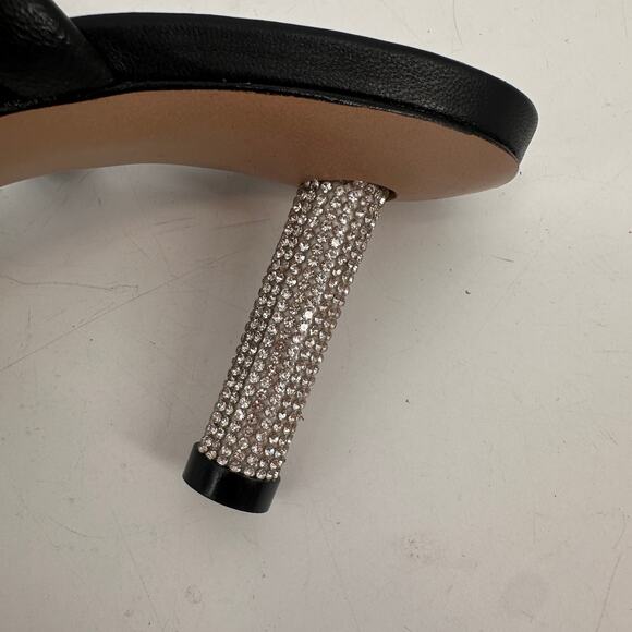 SCHUTZ New Taliah Mid Glam Heel Sandal in Black // 9.5 - Picture 6 of 11